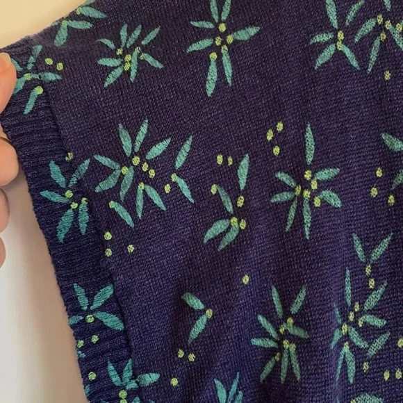 Gudrun Sjödén 💯 Linen Knit Tunic Dress Floral Pockets Short Sleeve M Lagenlook - Picture 3 of 6